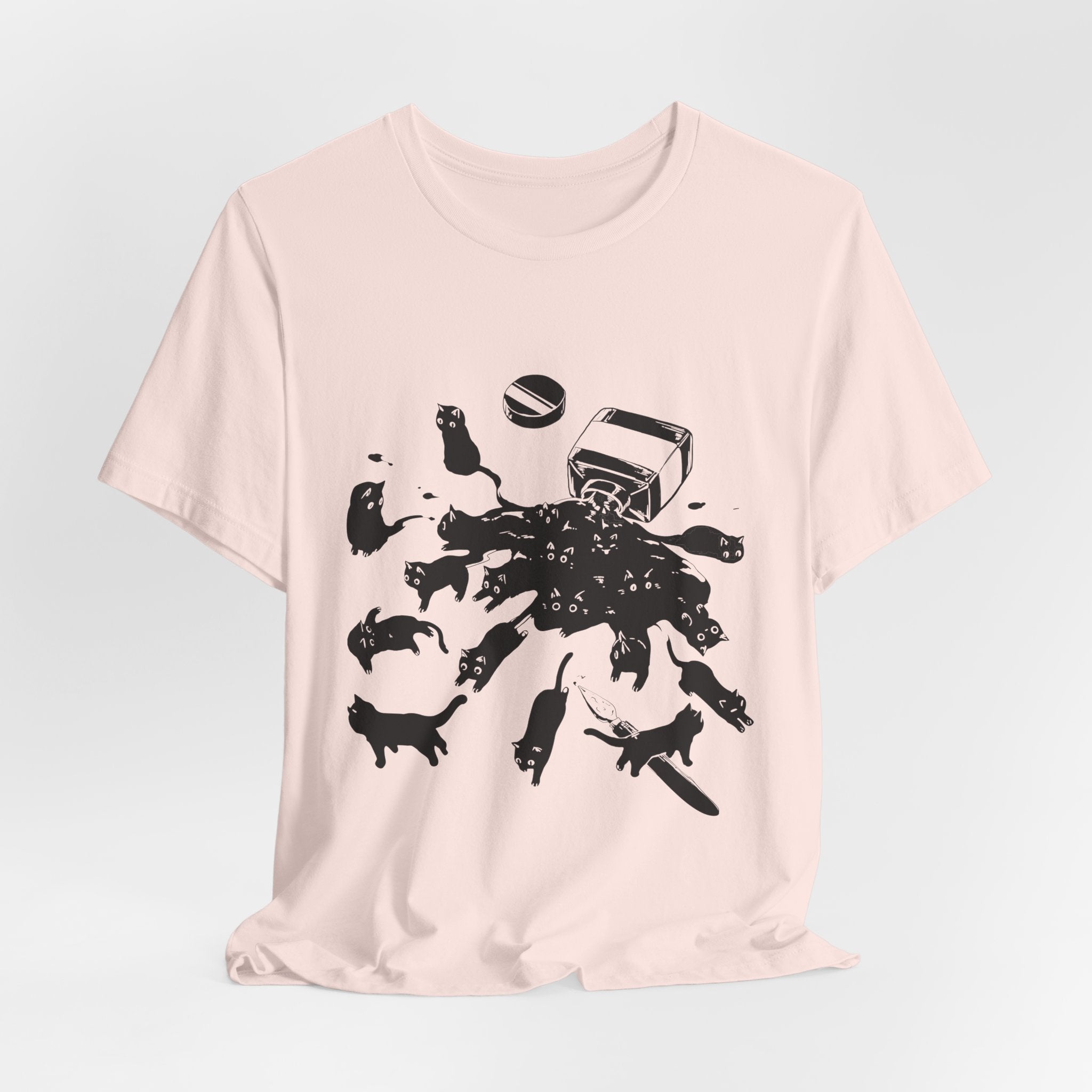 Mischievous Ink Cats T-Shirt | Cat Lover Gift