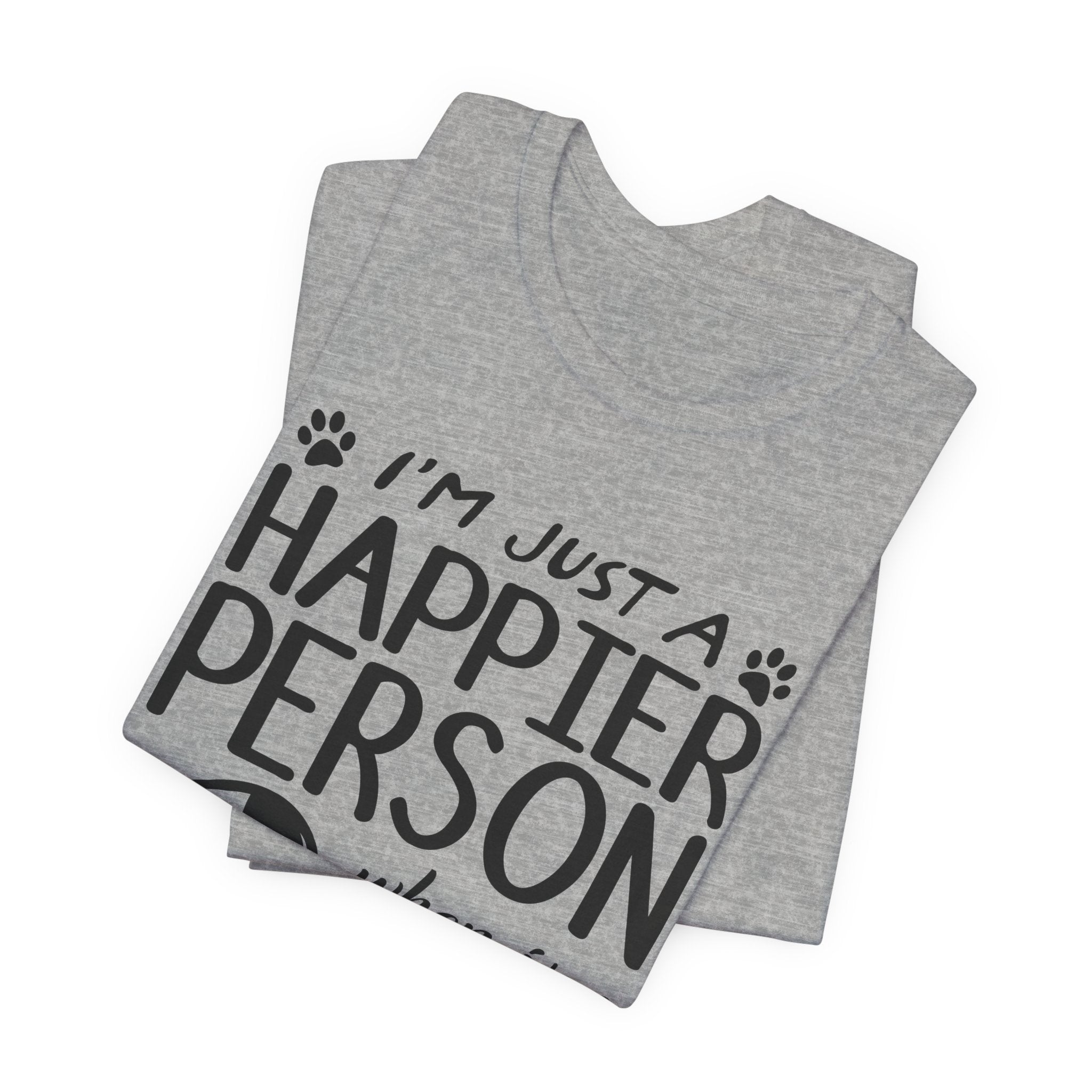 Happier Person With My Dogs T-Shirt | Dog Lover Gift