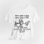 Once Upon A Time Girl Loved Elephants & Dogs T-Shirt | Dog Lover Gift