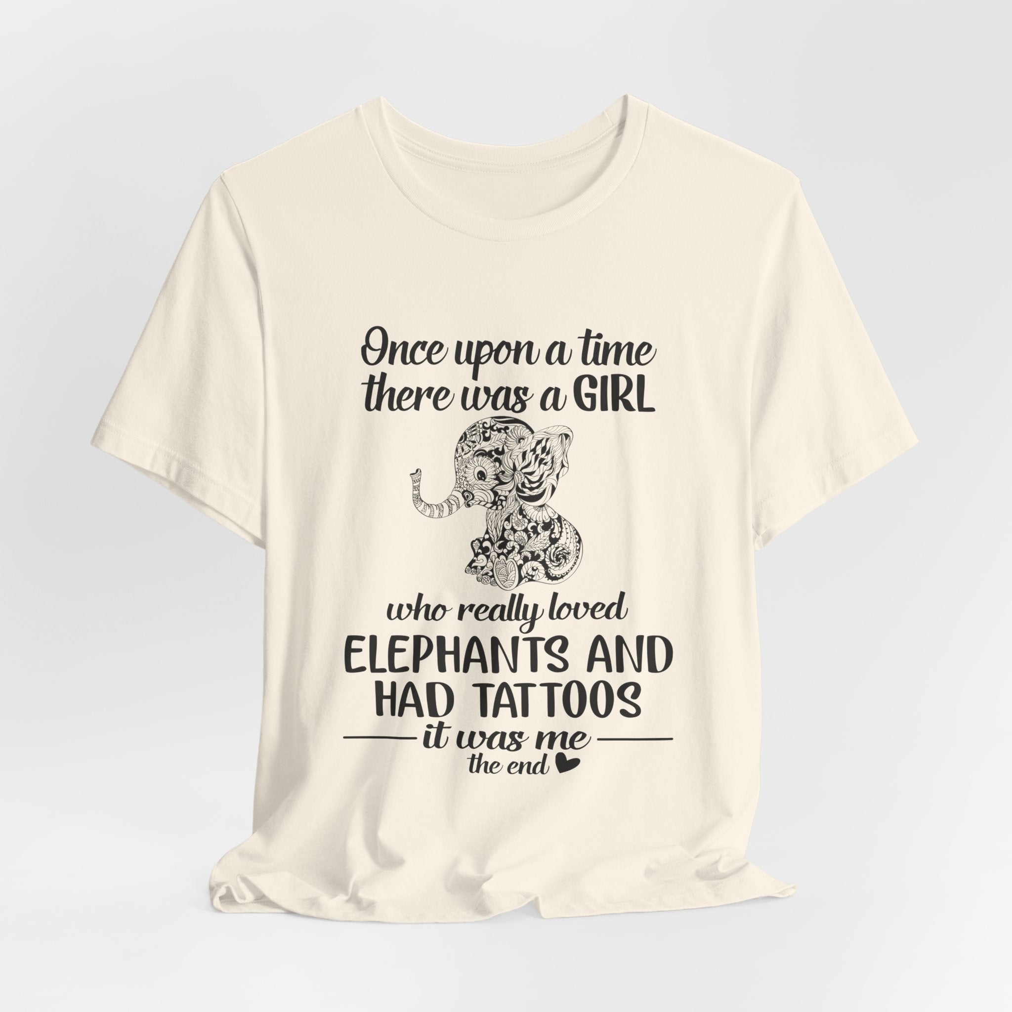 Girl Who Loved Elephants & Tattoos T-Shirt | Tattoo Lover Gift