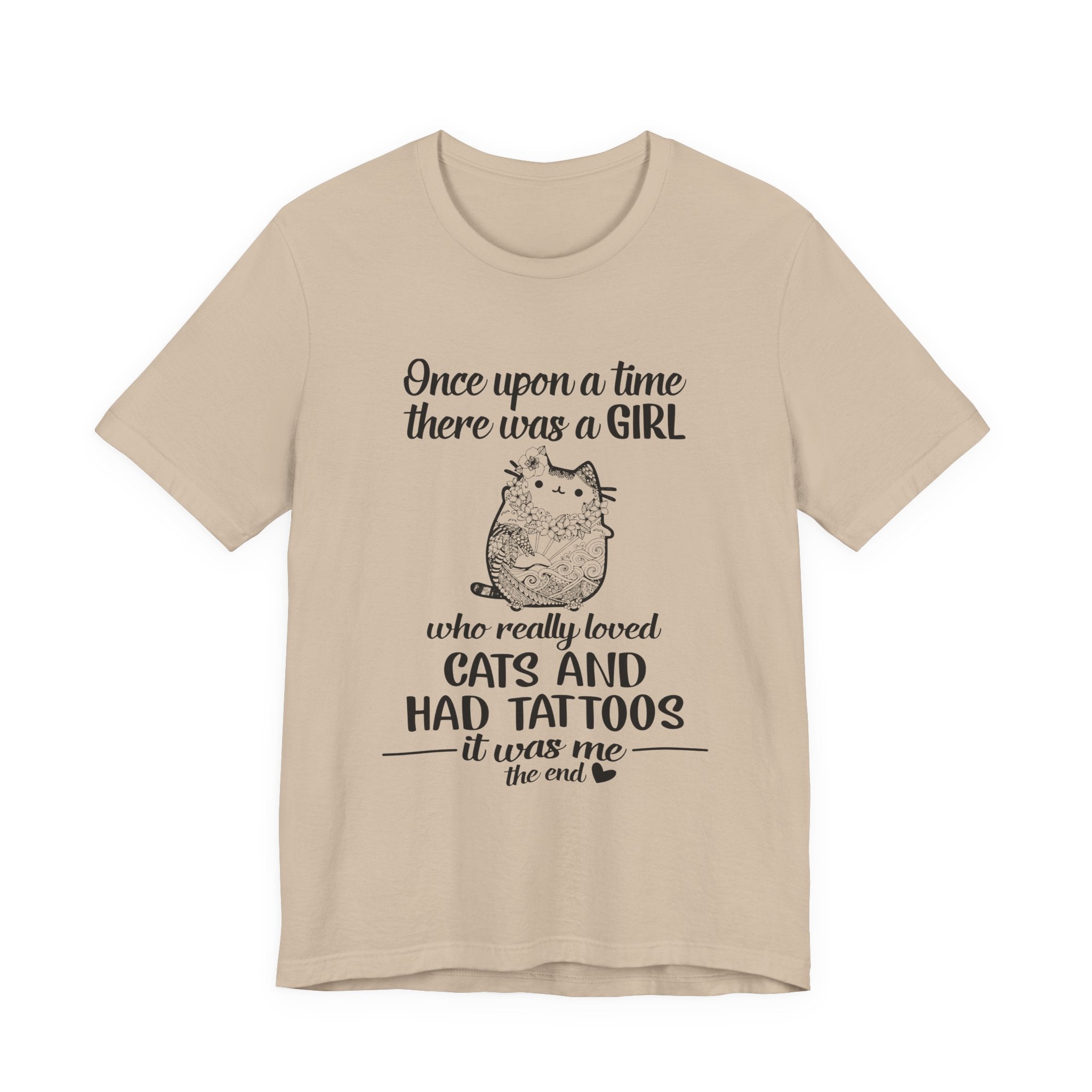 Girl Who Loved Cats & Tattoos T-Shirt | Cat Lover Gift