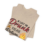 Lost Or Drunk Camping T-Shirt | Campfire Friends Gift