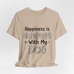 Happiness is Camping With My Dog T-Shirt | Dog Lover Gift