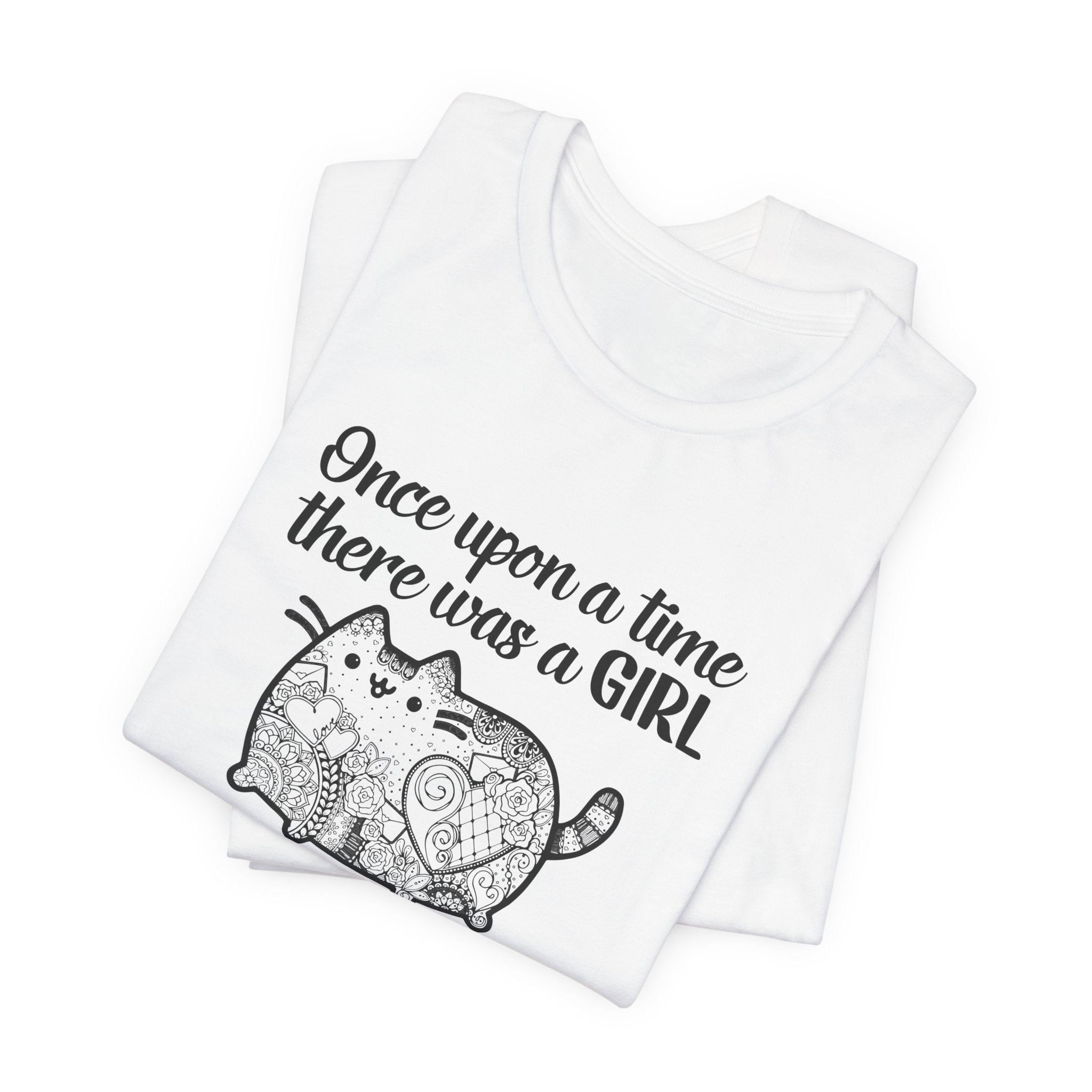 Once Upon a Time Cat & Tattoos T-Shirt | Tattooed Cat Lover Gift