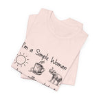 Simple Woman Sunshine Coffee Elephant T-Shirt | Elephant Lover Gift