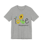 Sunflower Paw Print 'I Love Dog Mom Life' T-Shirt | Dog Mom Gift