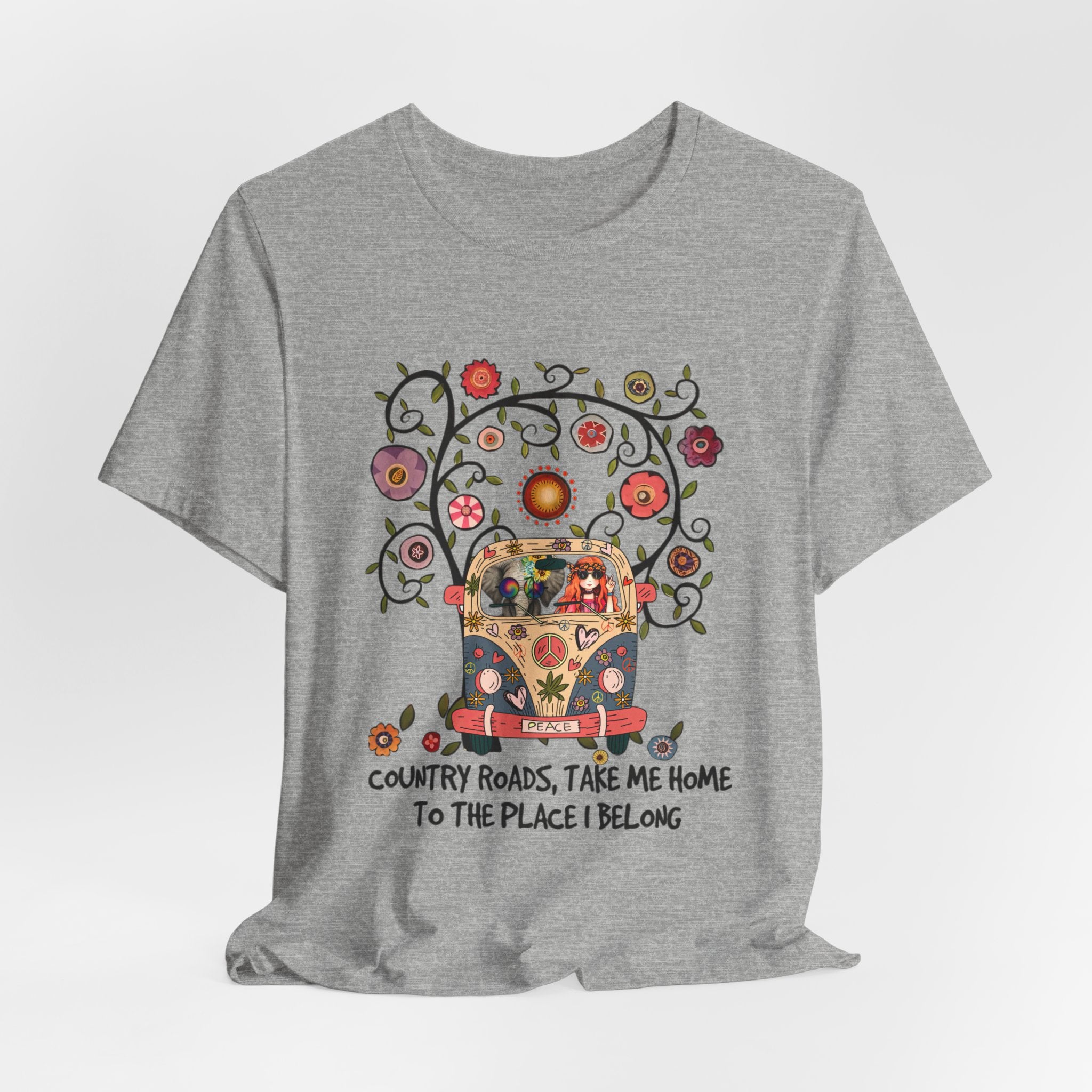 Country Roads Take Me Home T-Shirt | Hippie Soul Gift