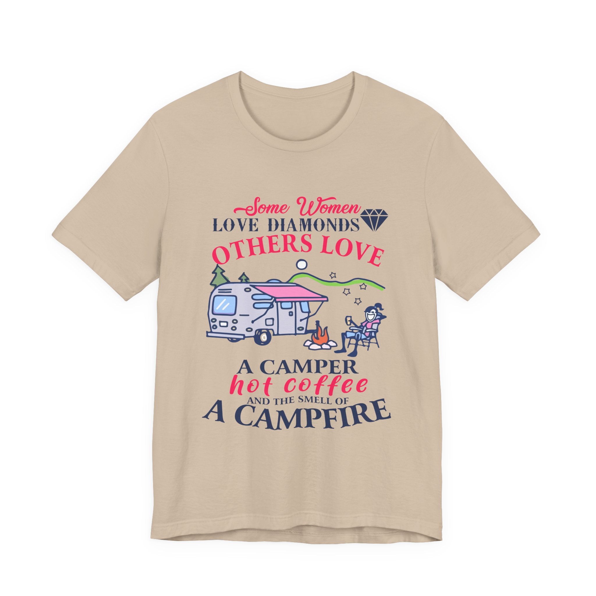 Camper Hot Coffee Campfire T-Shirt | Outdoor Woman Gift