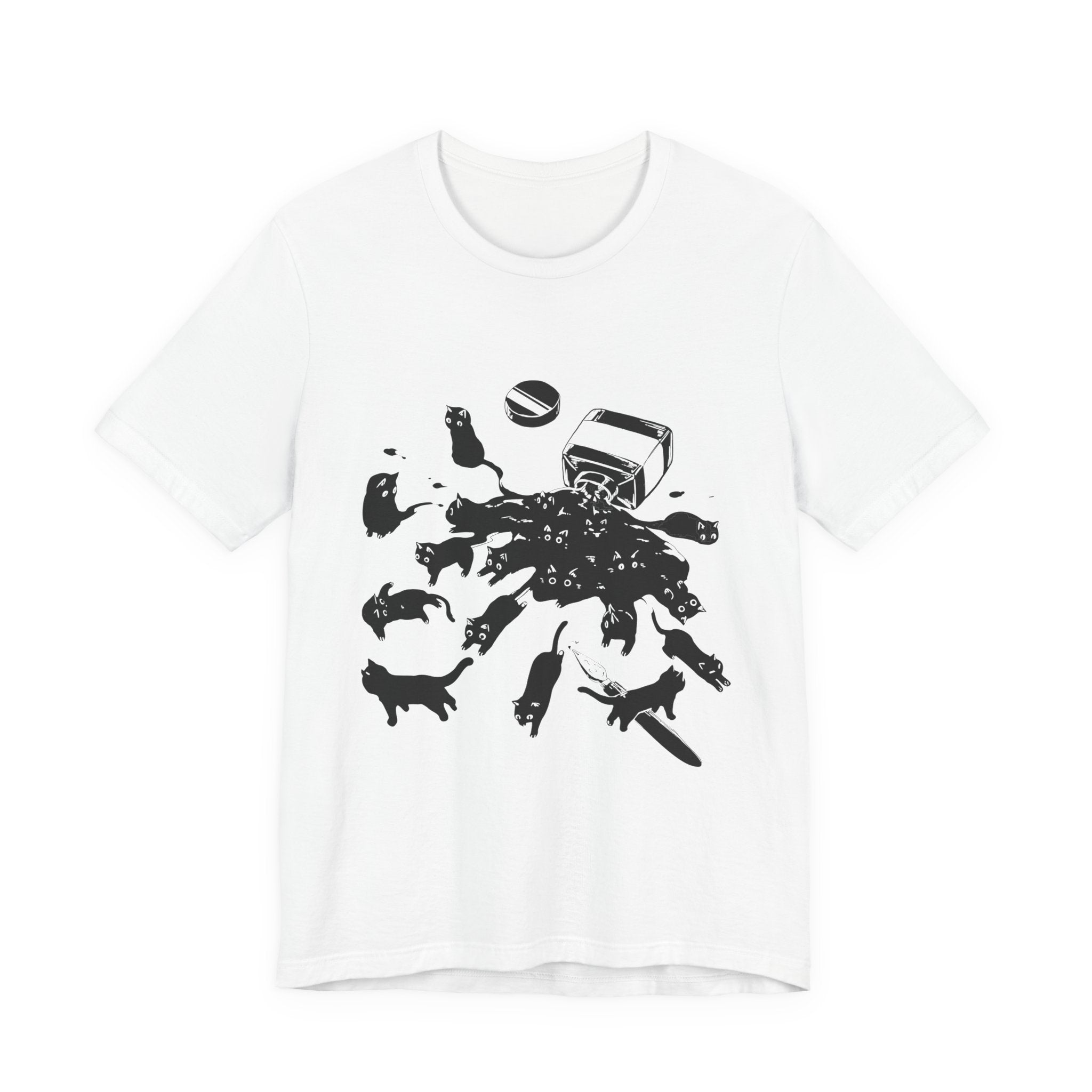 Mischievous Ink Cats T-Shirt | Cat Lover Gift