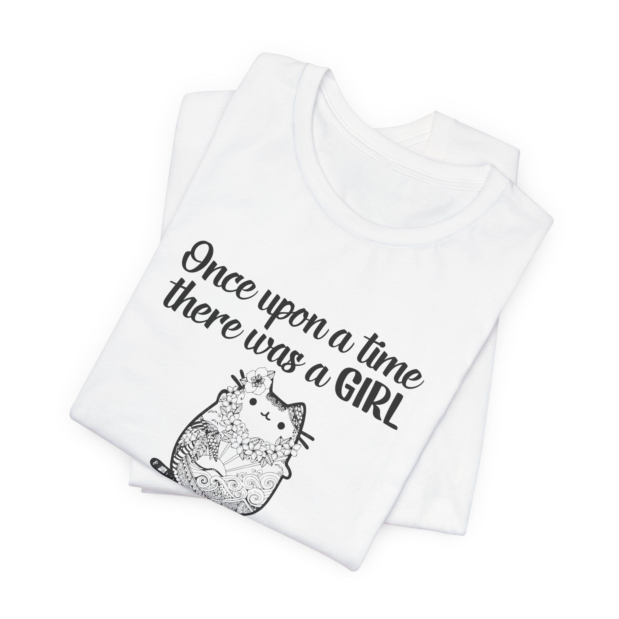 Girl Who Loved Cats & Tattoos T-Shirt | Cat Lover Gift