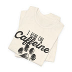 I Run On Caffeine Cat Hair & Cuss Words T-Shirt | Cat Lover Gift