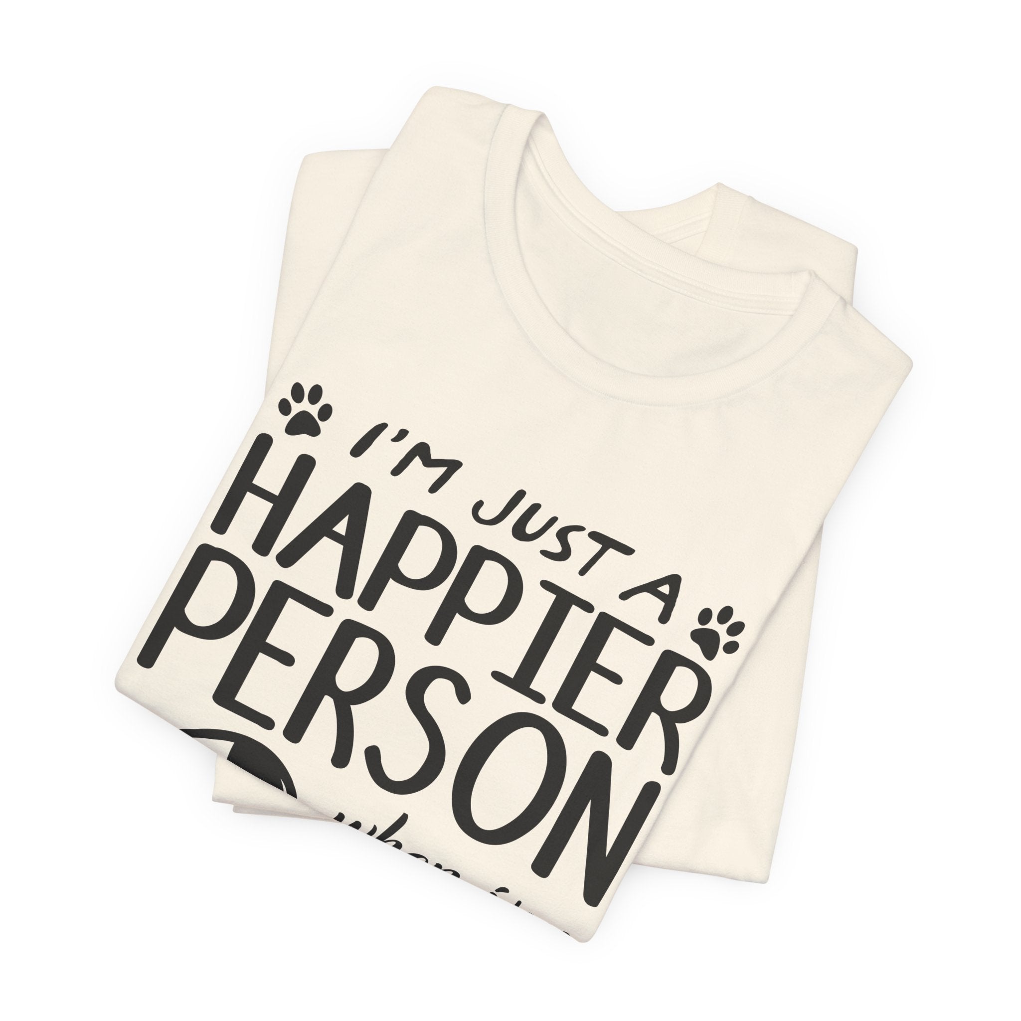 Happier Person With My Dogs T-Shirt | Dog Lover Gift