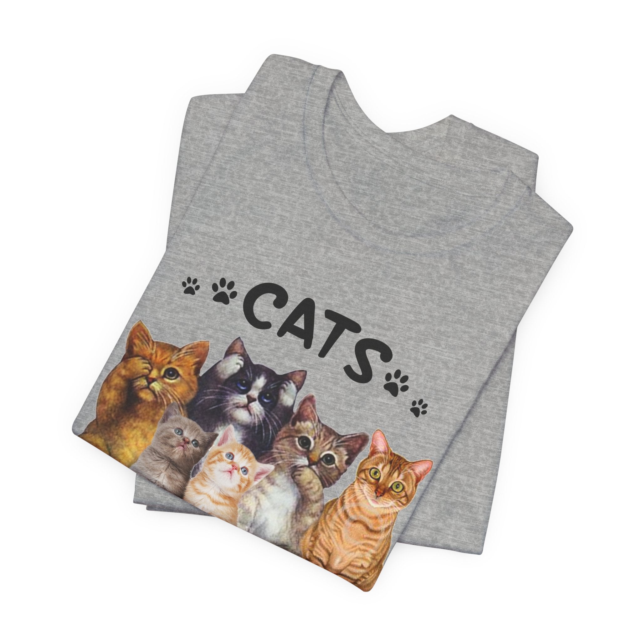 Cats Make Me Happy Humans Make My Head Hurt T-Shirt | Cat Lover Gift