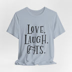 Love Laugh Cats T-Shirt | Cat Lover Gift