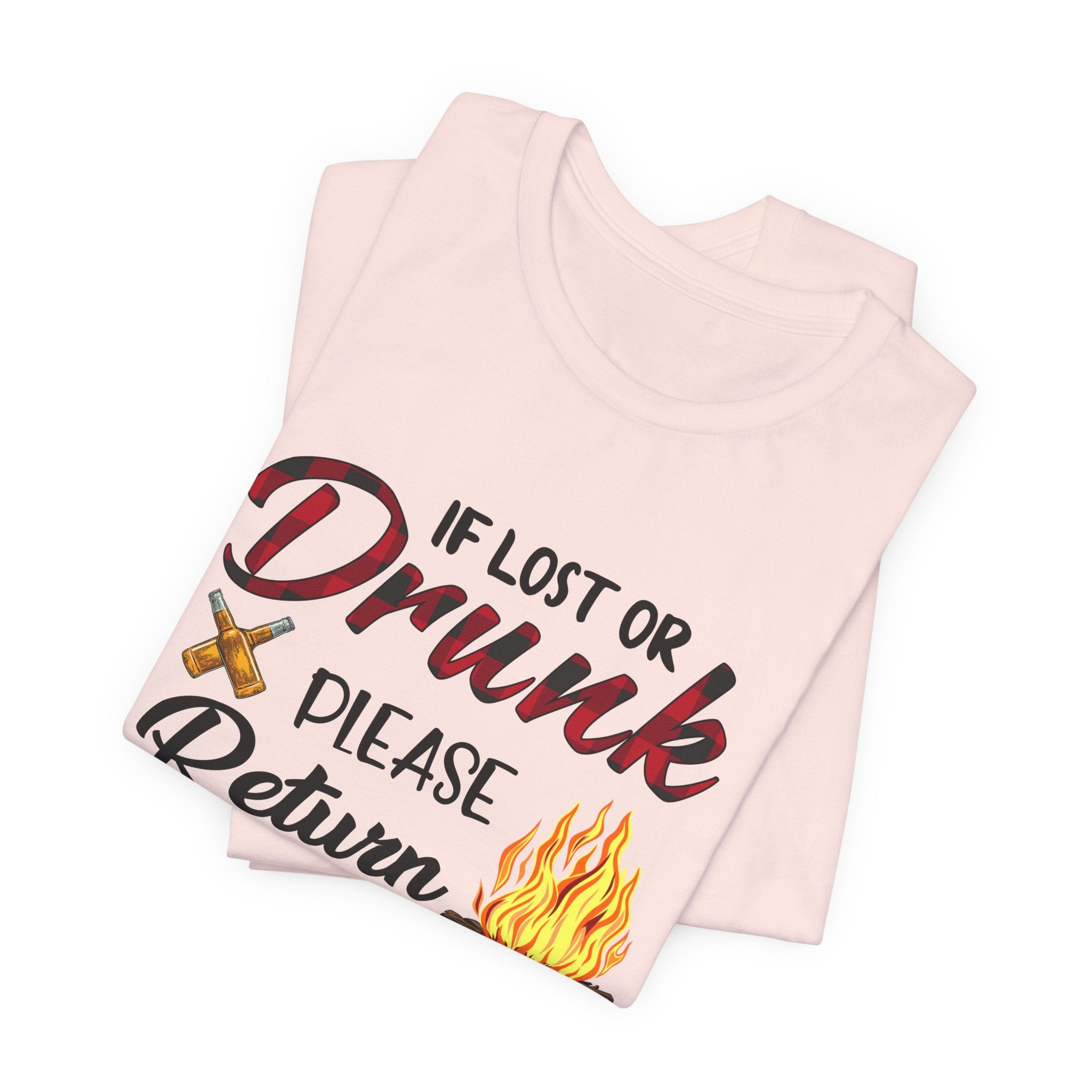Lost Or Drunk Camping T-Shirt | Campfire Friends Gift