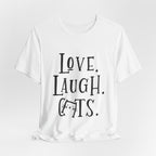 Love Laugh Cats T-Shirt | Cat Lover Gift