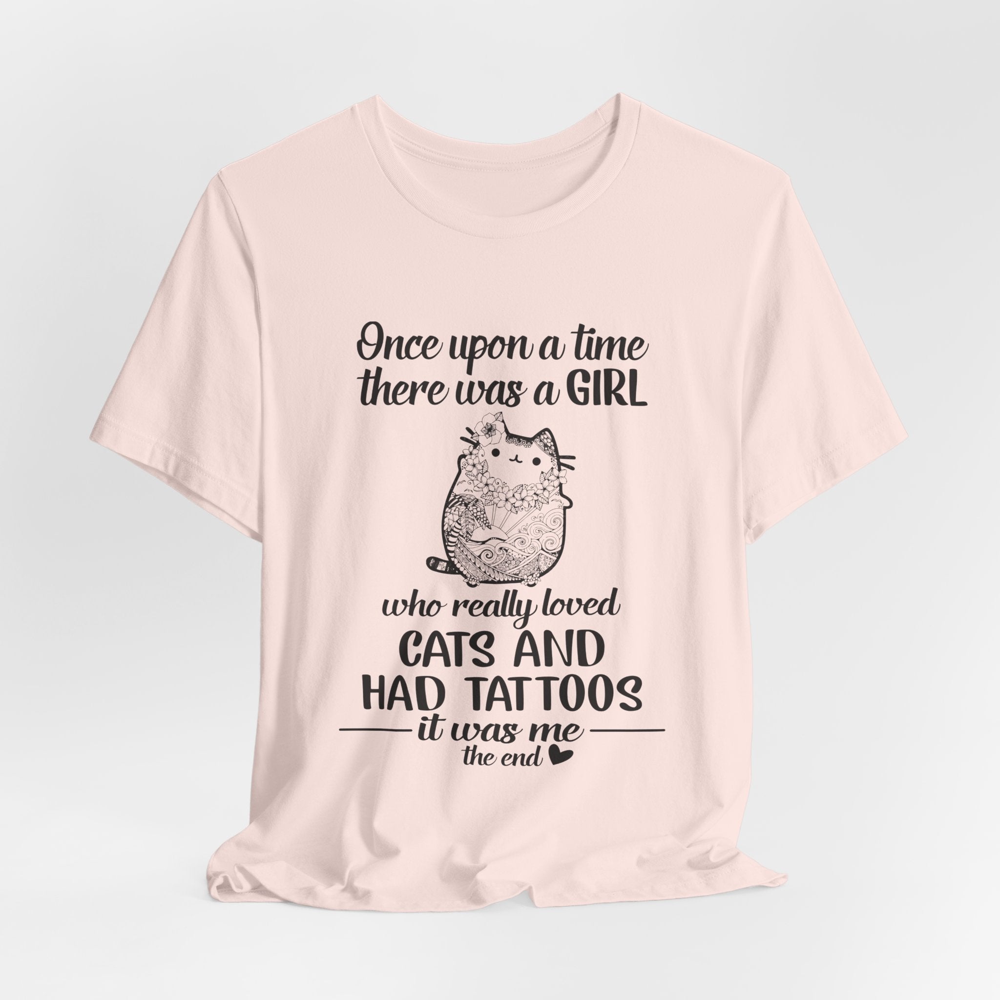 Girl Who Loved Cats & Tattoos T-Shirt | Cat Lover Gift
