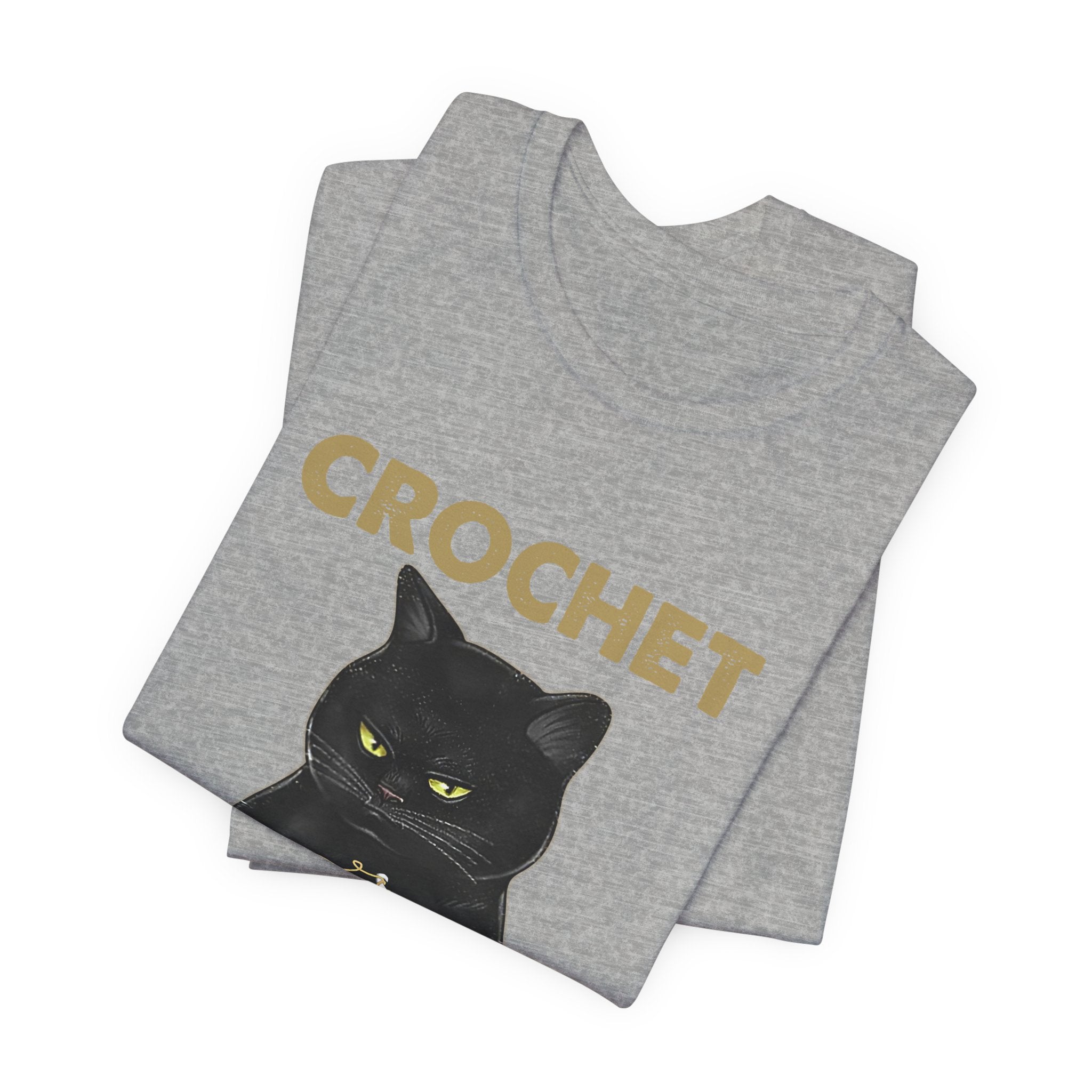 Crochet Because Murder Is Wrong T-Shirt | Funny Cat Lover Gift