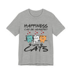 Happiness Can Be Measured With Cats T-Shirt | Cat Lover Gift