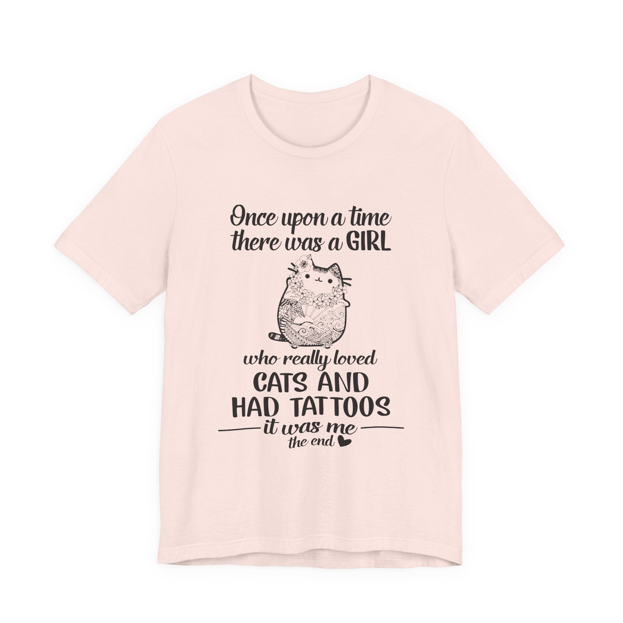 Girl Who Loved Cats & Tattoos T-Shirt | Cat Lover Gift