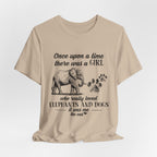 Once Upon A Time Girl Loved Elephants & Dogs T-Shirt | Dog Lover Gift