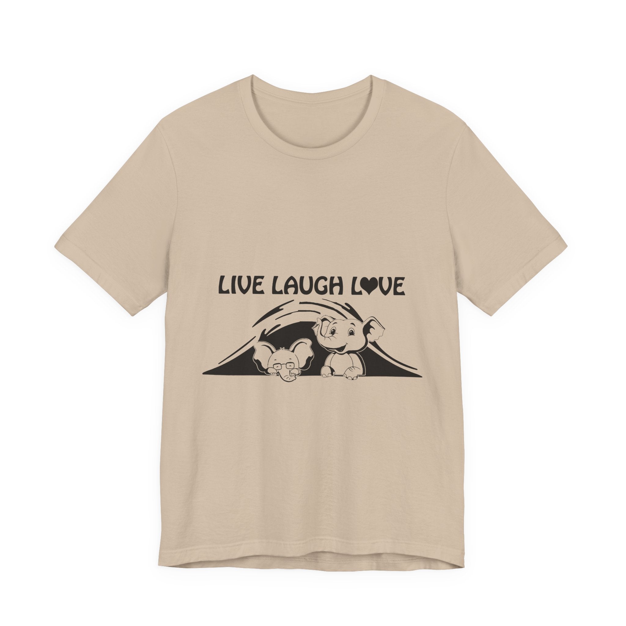 Live Laugh Love Elephants T-Shirt | Elephant Lover Gift