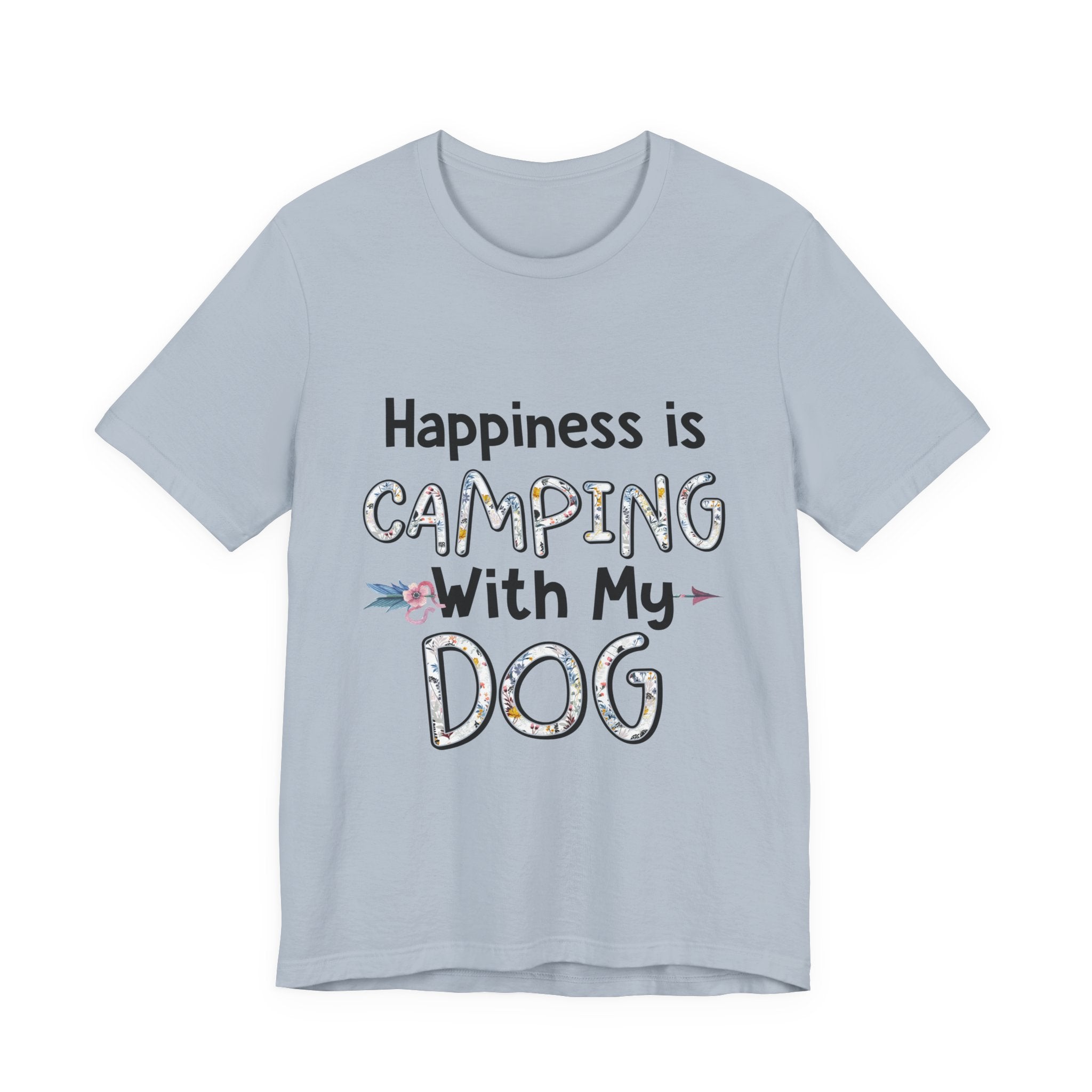 Happiness is Camping With My Dog T-Shirt | Dog Lover Gift