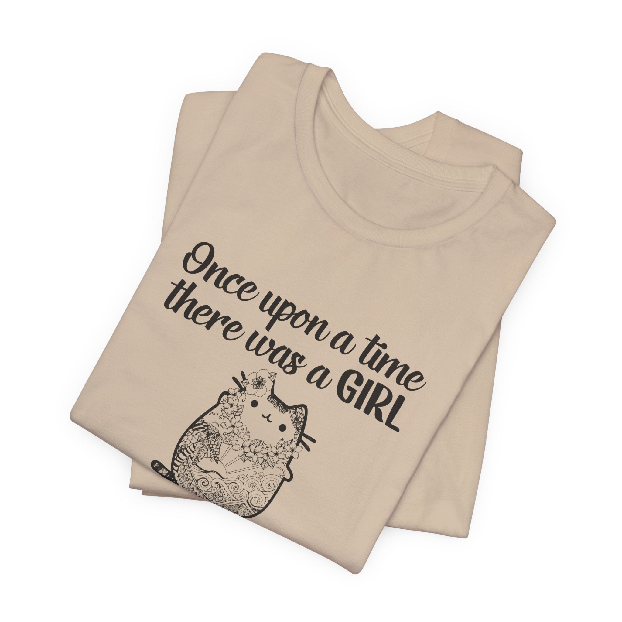 Girl Who Loved Cats & Tattoos T-Shirt | Cat Lover Gift