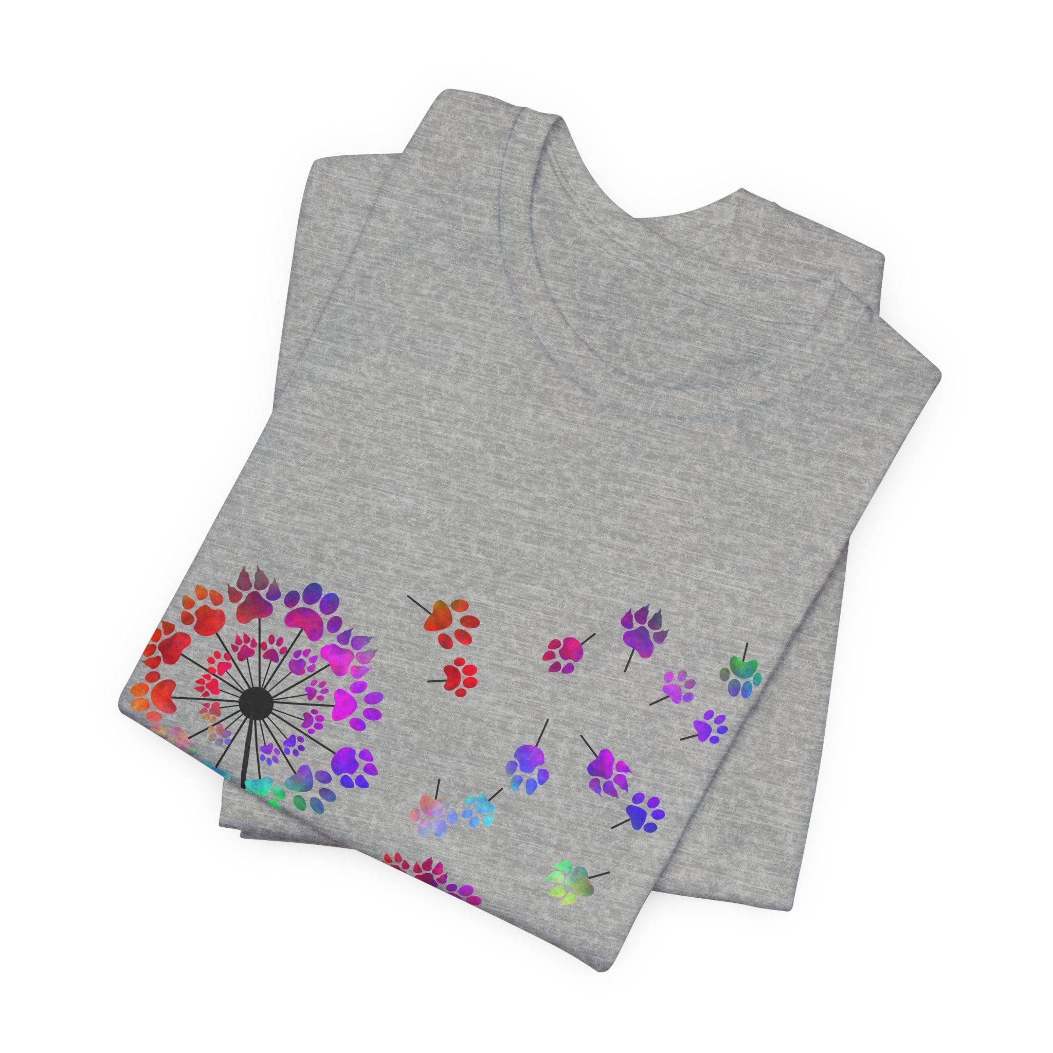 Paw Print Dandelion T-Shirt | Dog Lover Gift for Fur Parents