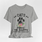 Cats Make Me Happy Humans Make My Head Hurt T-Shirt | Cat Lover Gift