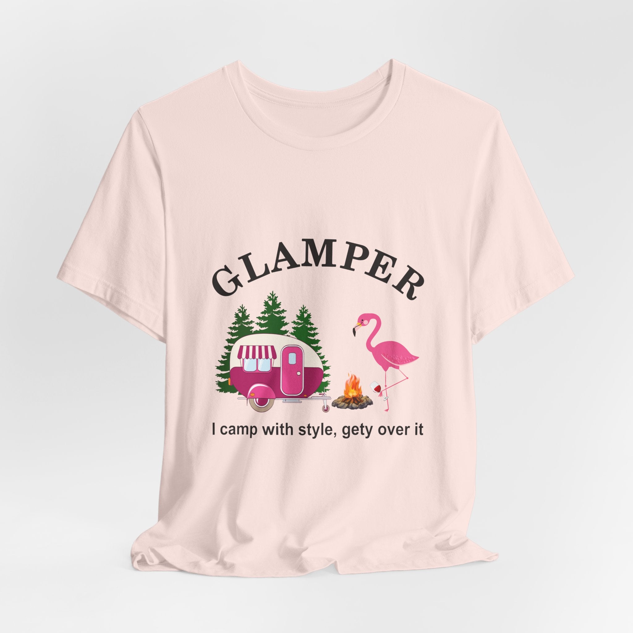 GLAMPER I Camp With Style T-Shirt | Glamping Lover Gift