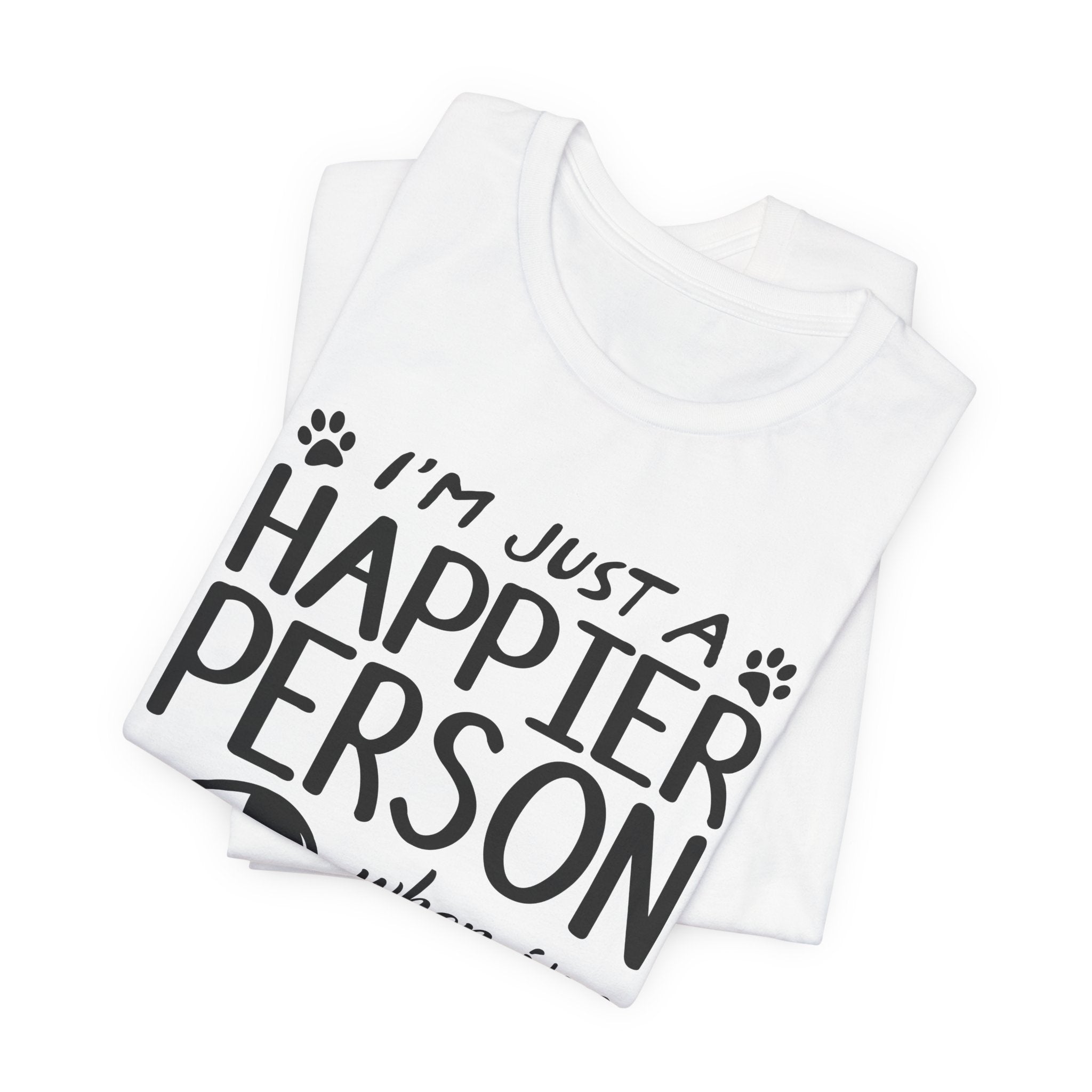 Happier Person With My Dogs T-Shirt | Dog Lover Gift