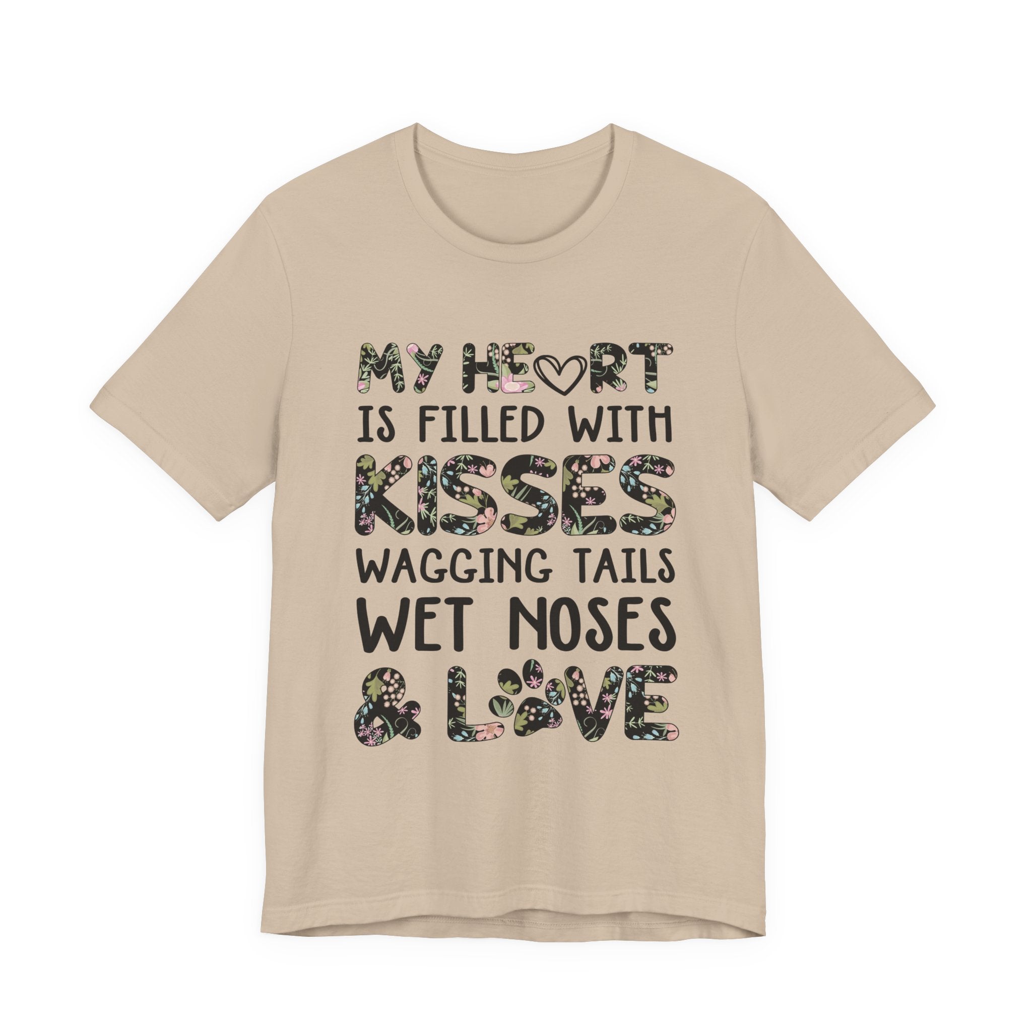 My Heart Filled With Kisses Wagging Tails T-Shirt | Dog Lover Gift