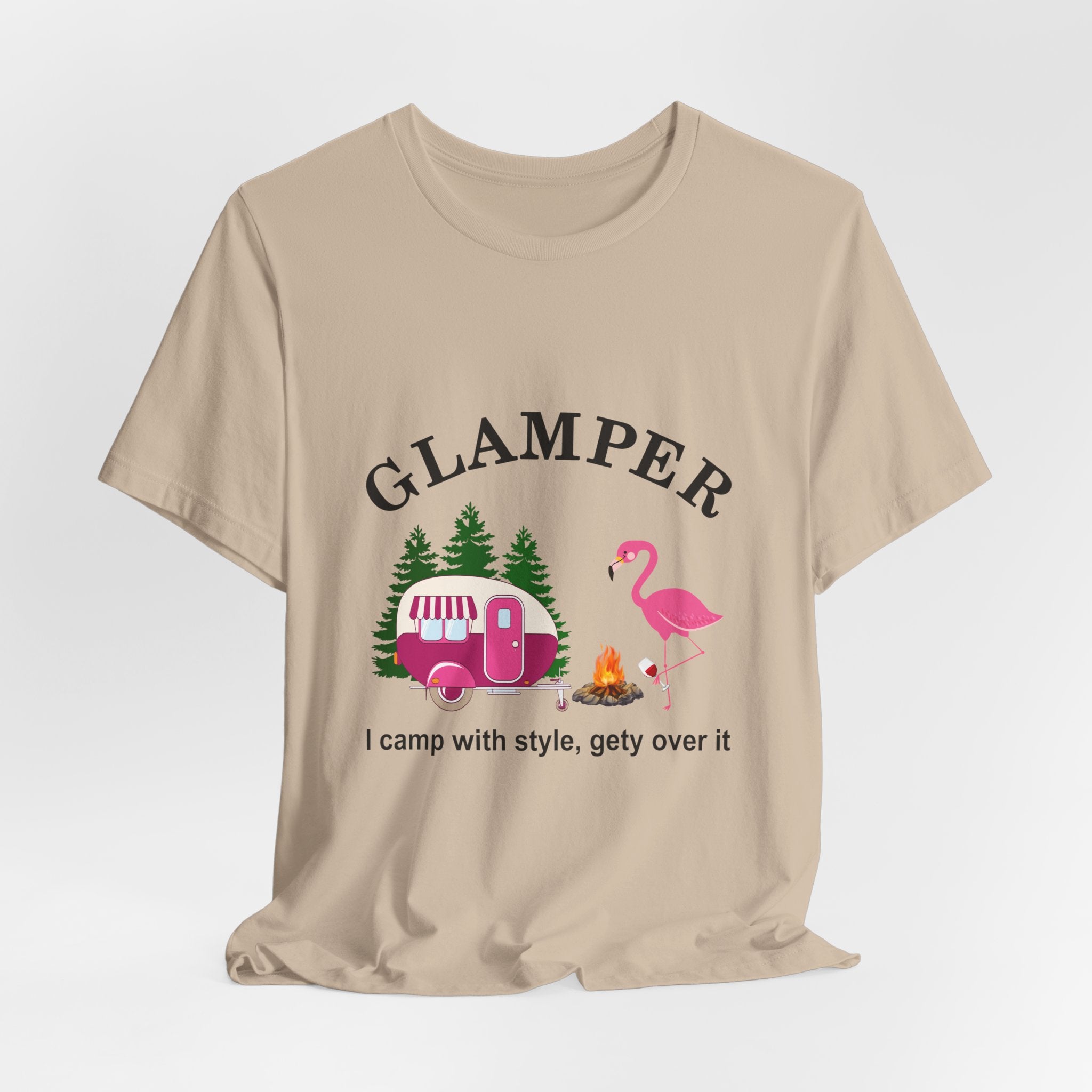 GLAMPER I Camp With Style T-Shirt | Glamping Lover Gift