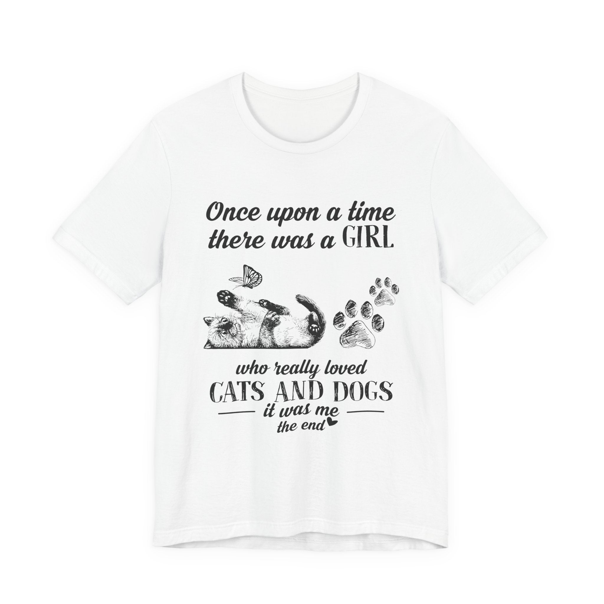 Girl Who Loved Cats & Dogs T-Shirt | Dog Lover Gift