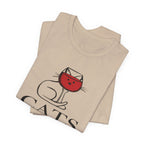 Cats And Wine Make Everything Fine T-Shirt | Cat Lover Gift