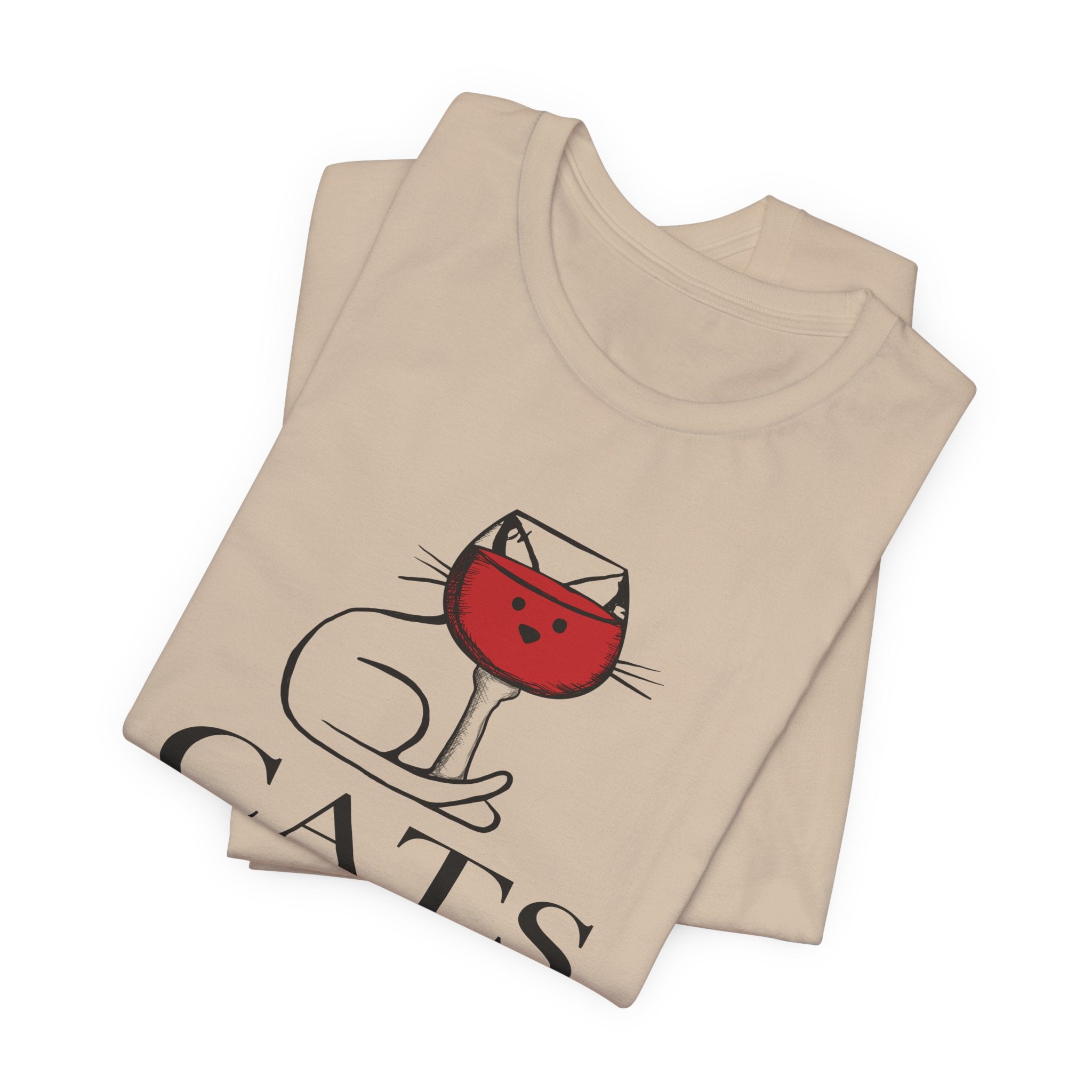 Cats And Wine Make Everything Fine T-Shirt | Cat Lover Gift