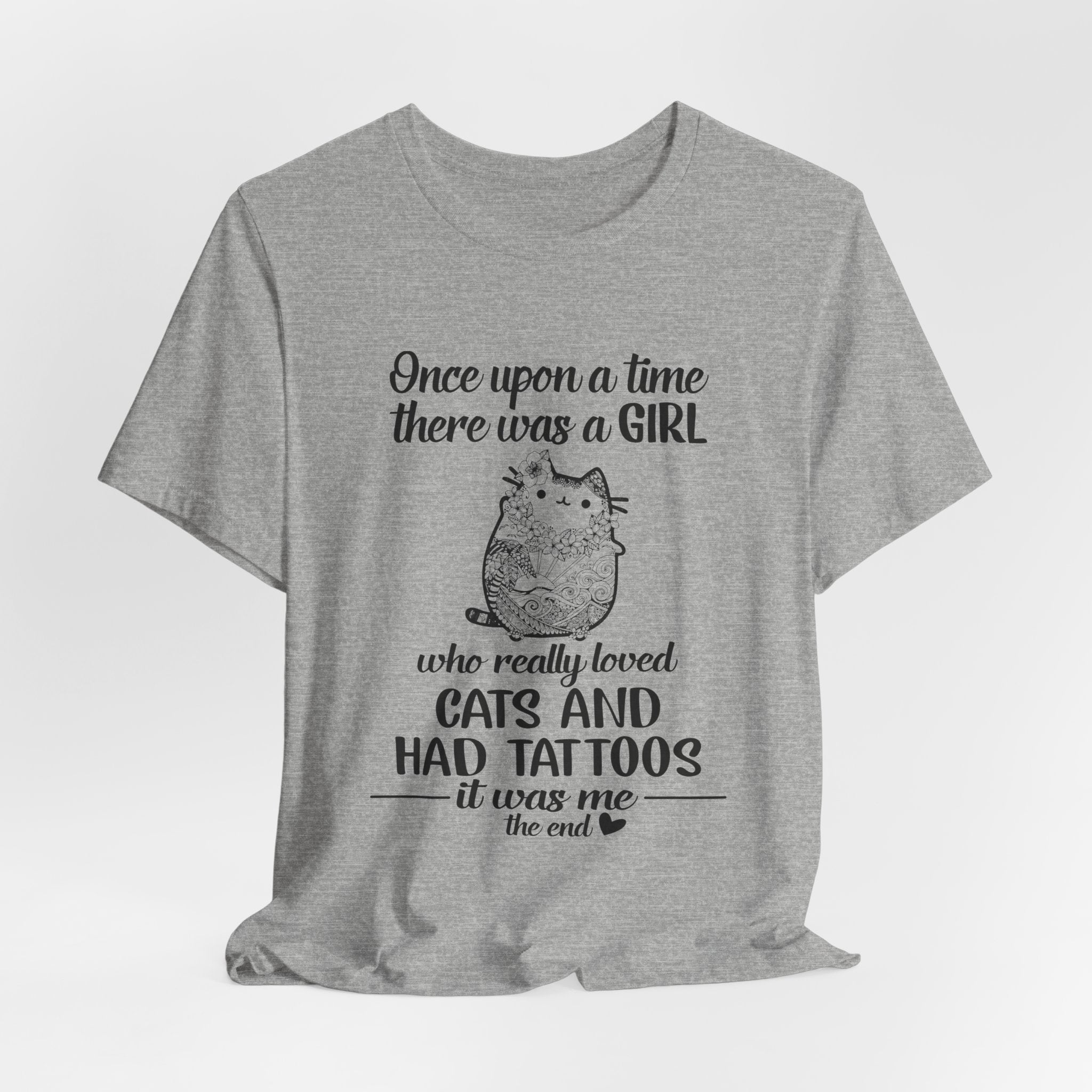 Girl Who Loved Cats & Tattoos T-Shirt | Cat Lover Gift