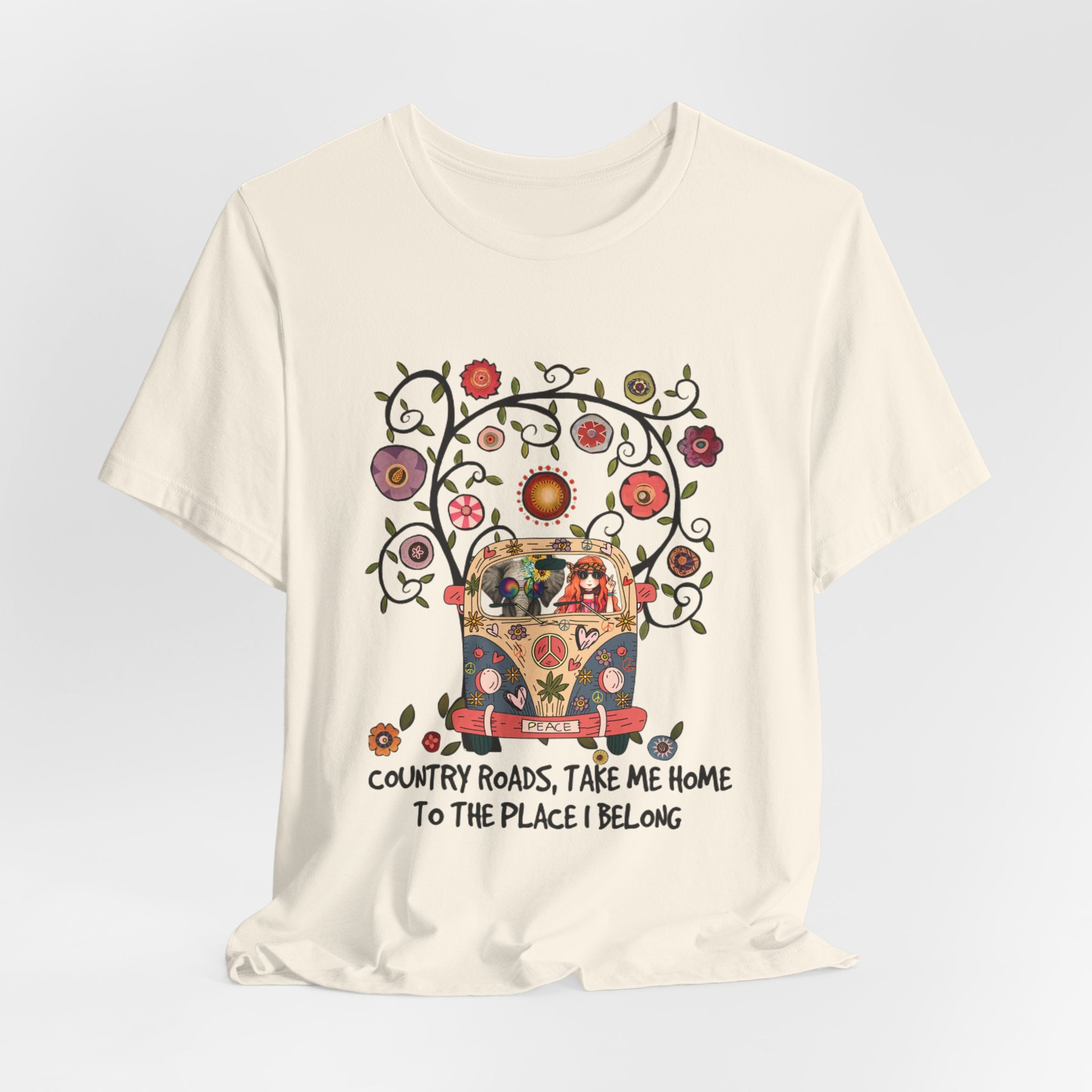 Country Roads Take Me Home T-Shirt | Hippie Soul Gift