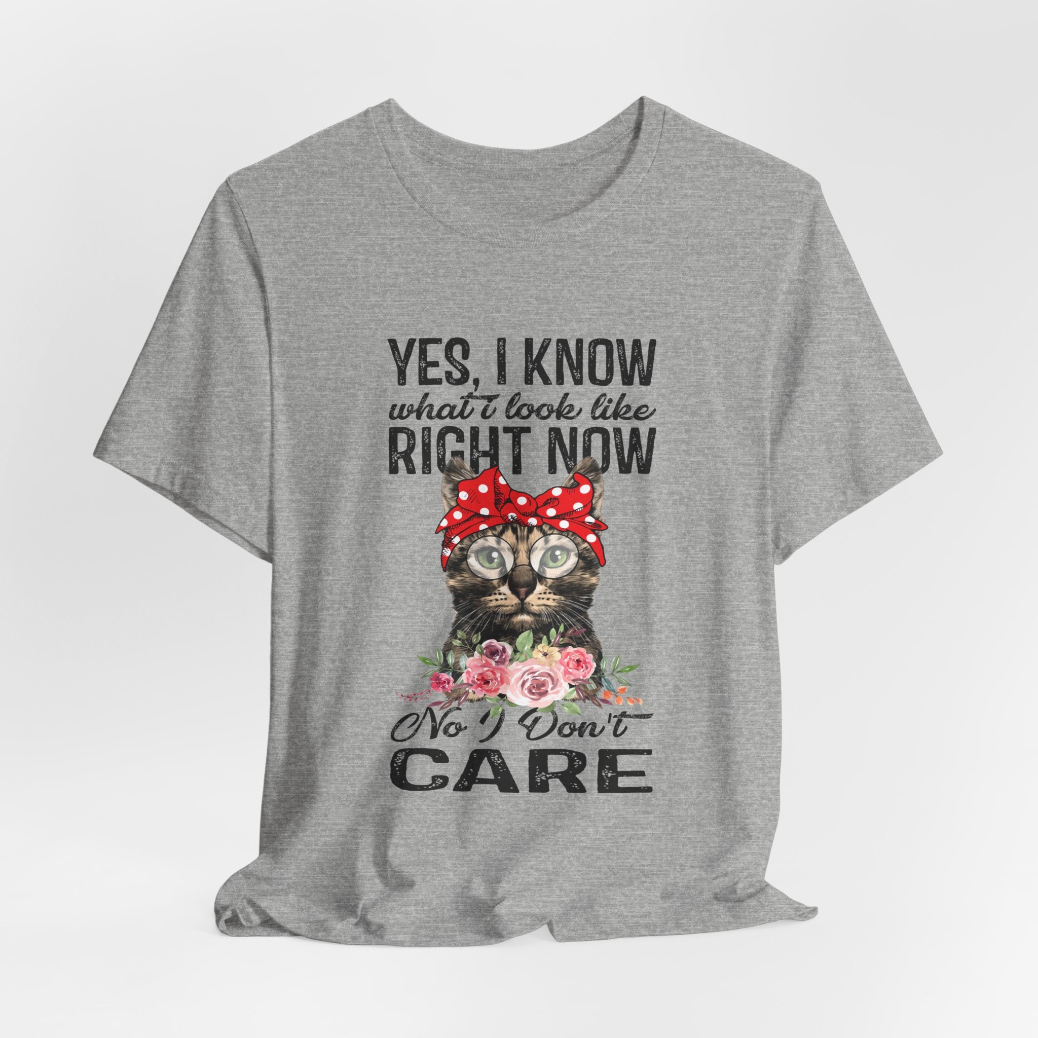 No I Don't Care Cat T-Shirt | Sassy Cat Lover Gift