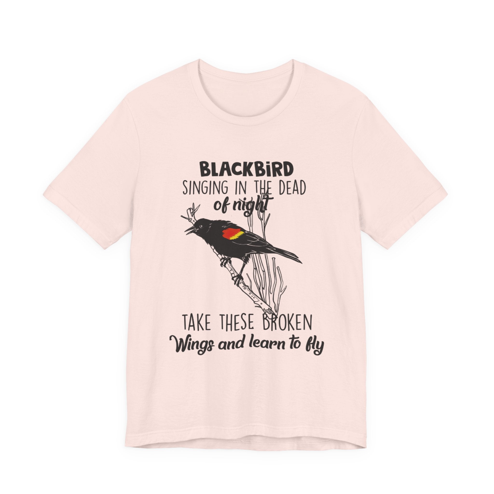 Blackbird Learn to Fly T-Shirt | Free Spirit Hippie Gift