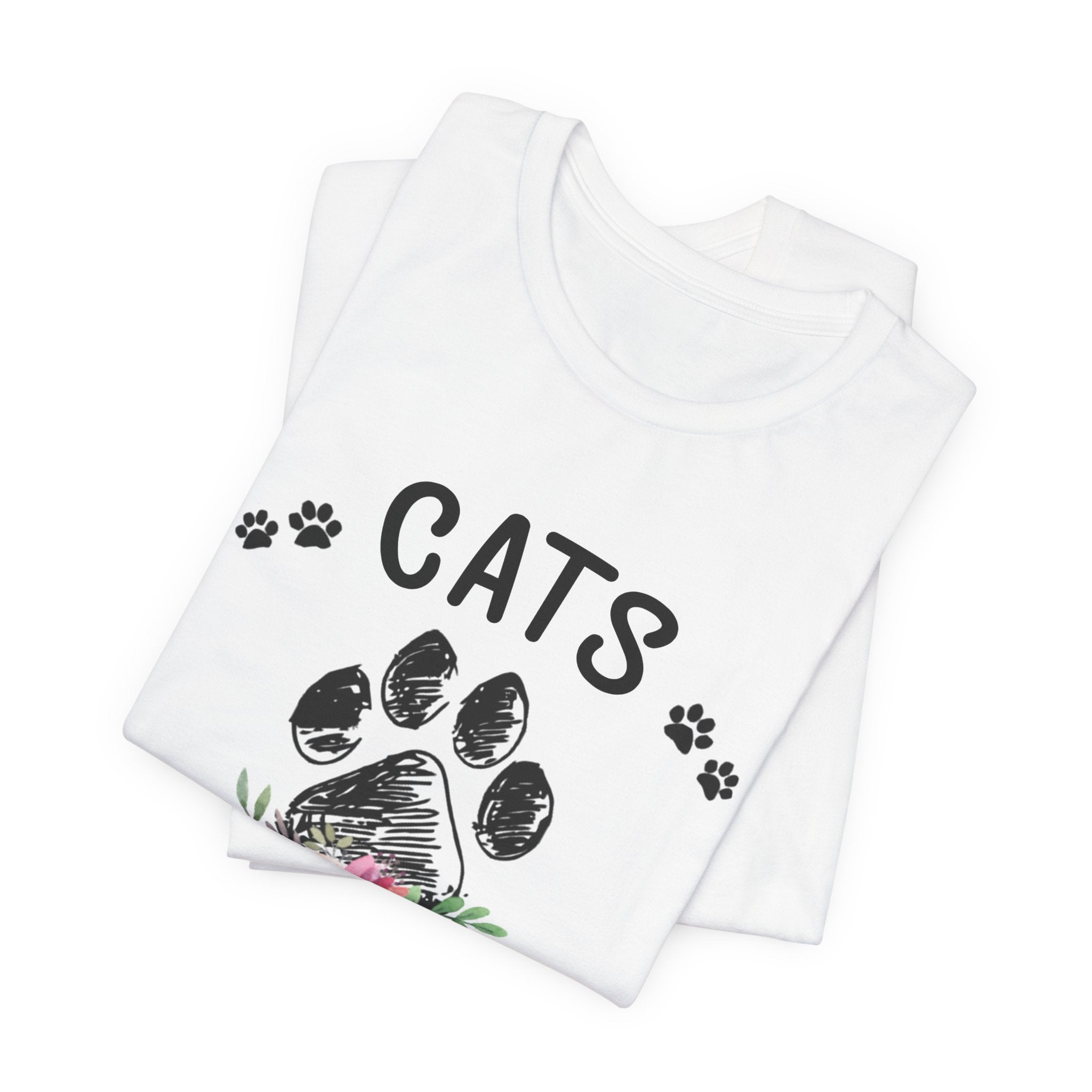 Cats Make Me Happy Humans Make My Head Hurt T-Shirt | Cat Lover Gift