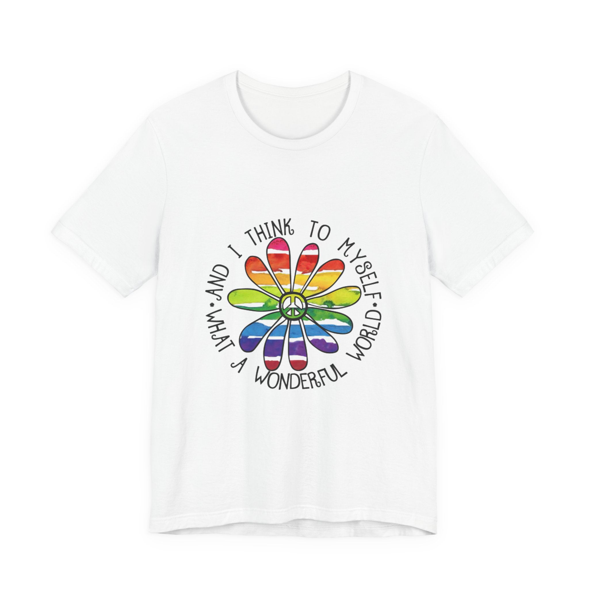 What A Wonderful World T-Shirt | Hippie Peace Lover Gift