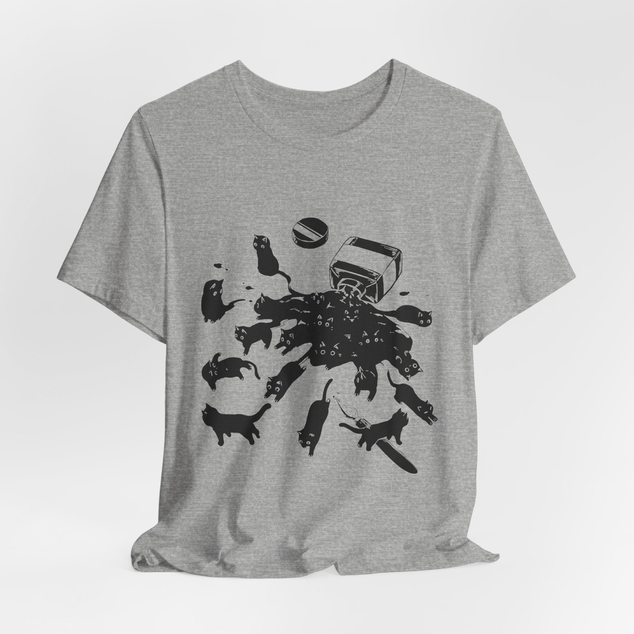 Mischievous Ink Cats T-Shirt | Cat Lover Gift