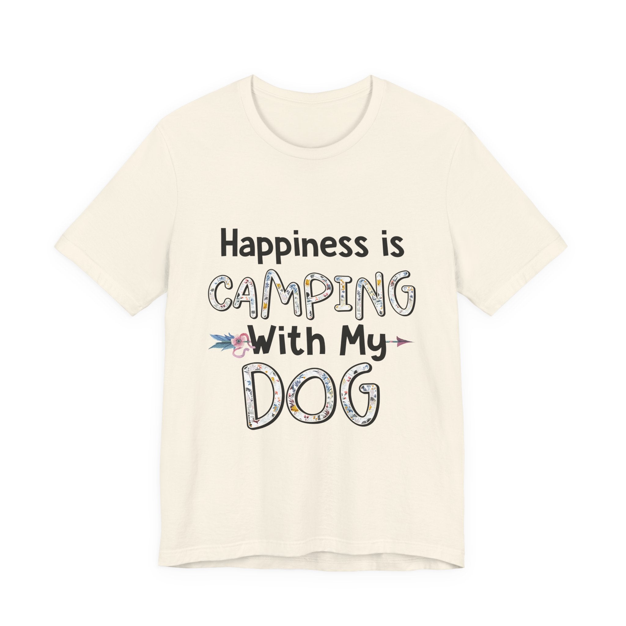 Happiness is Camping With My Dog T-Shirt | Dog Lover Gift