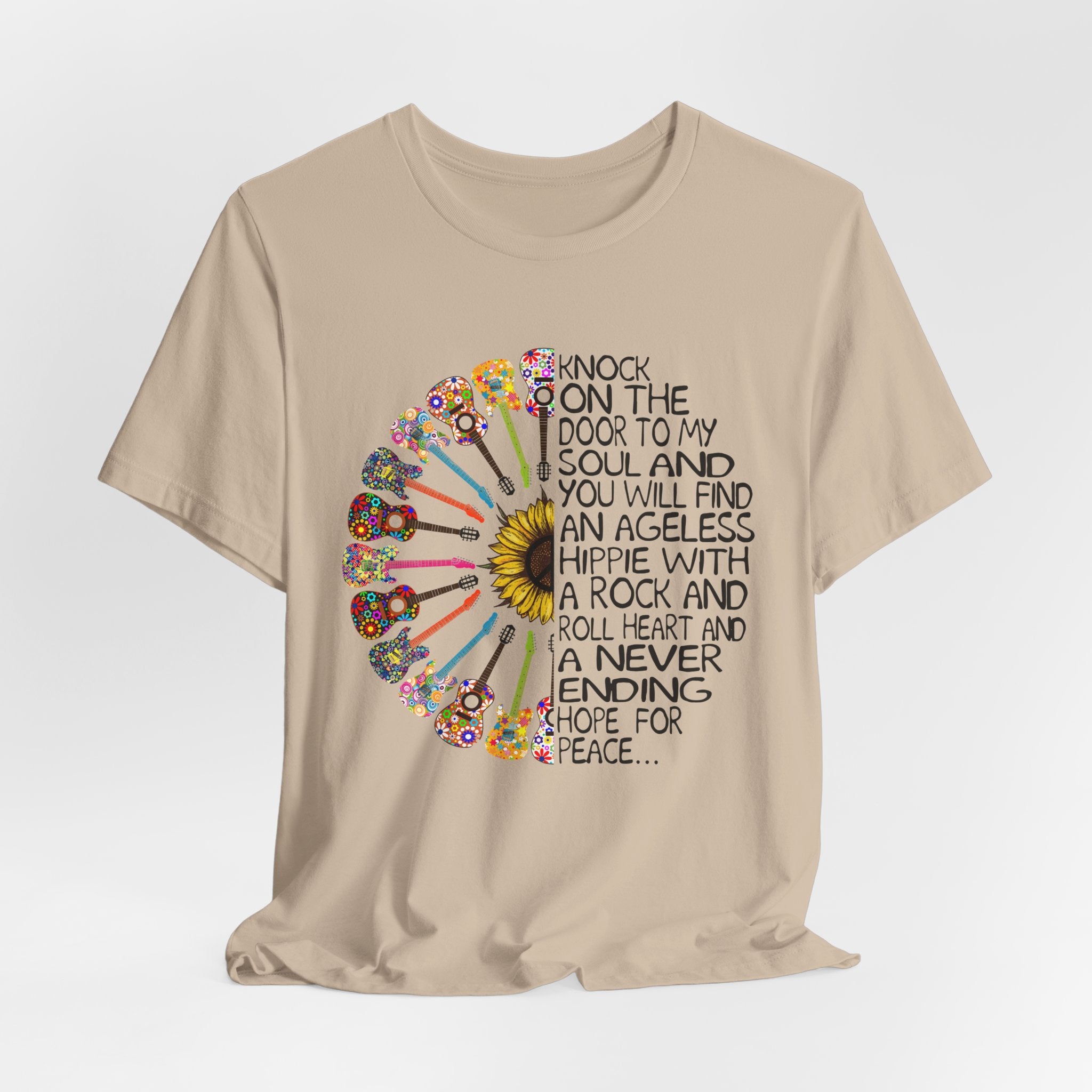Ageless Hippie Soul Rock & Roll Heart T-Shirt | Peace Lover Gift