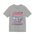 Camper Hot Coffee Campfire T-Shirt | Outdoor Woman Gift