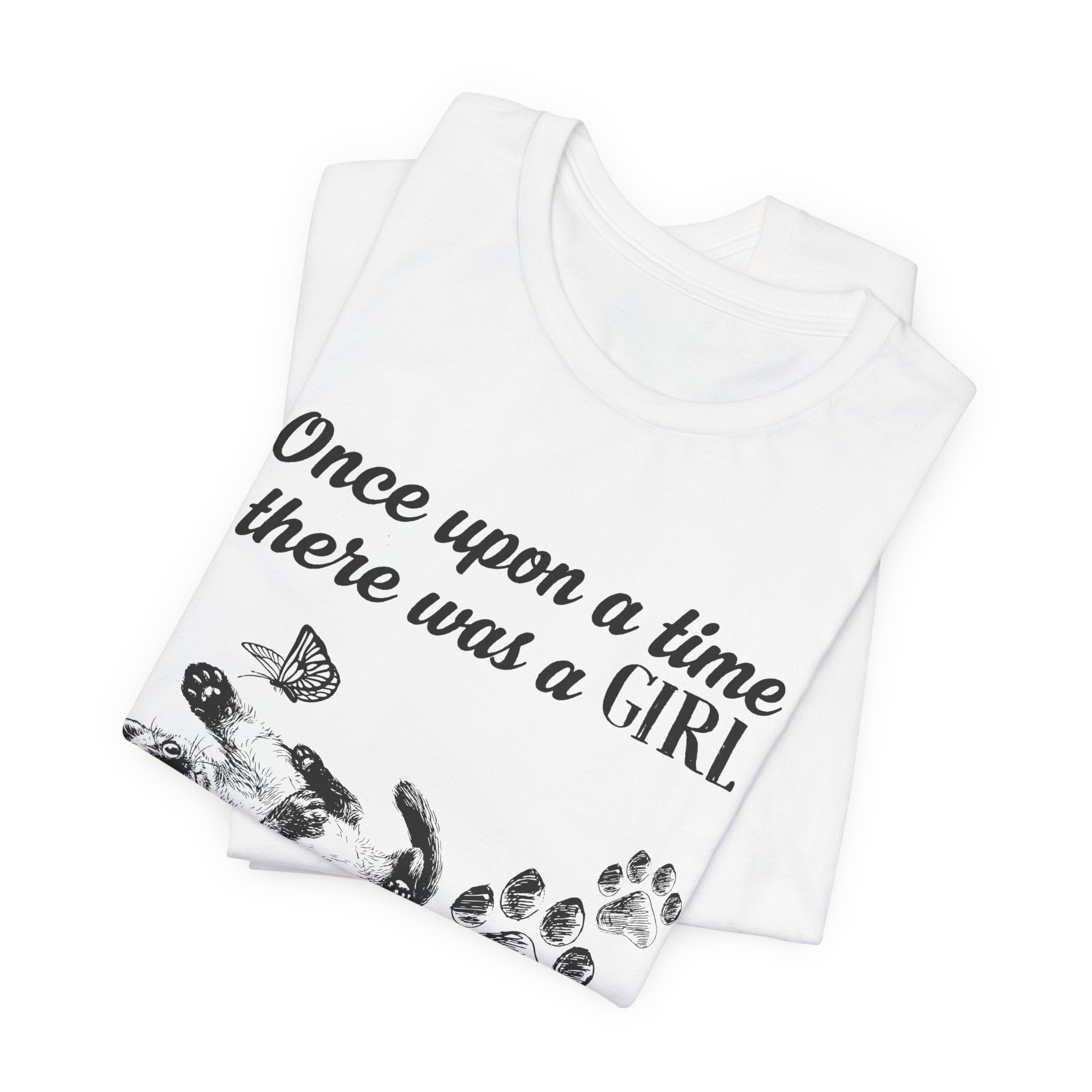 Girl Who Loved Cats & Dogs T-Shirt | Dog Lover Gift