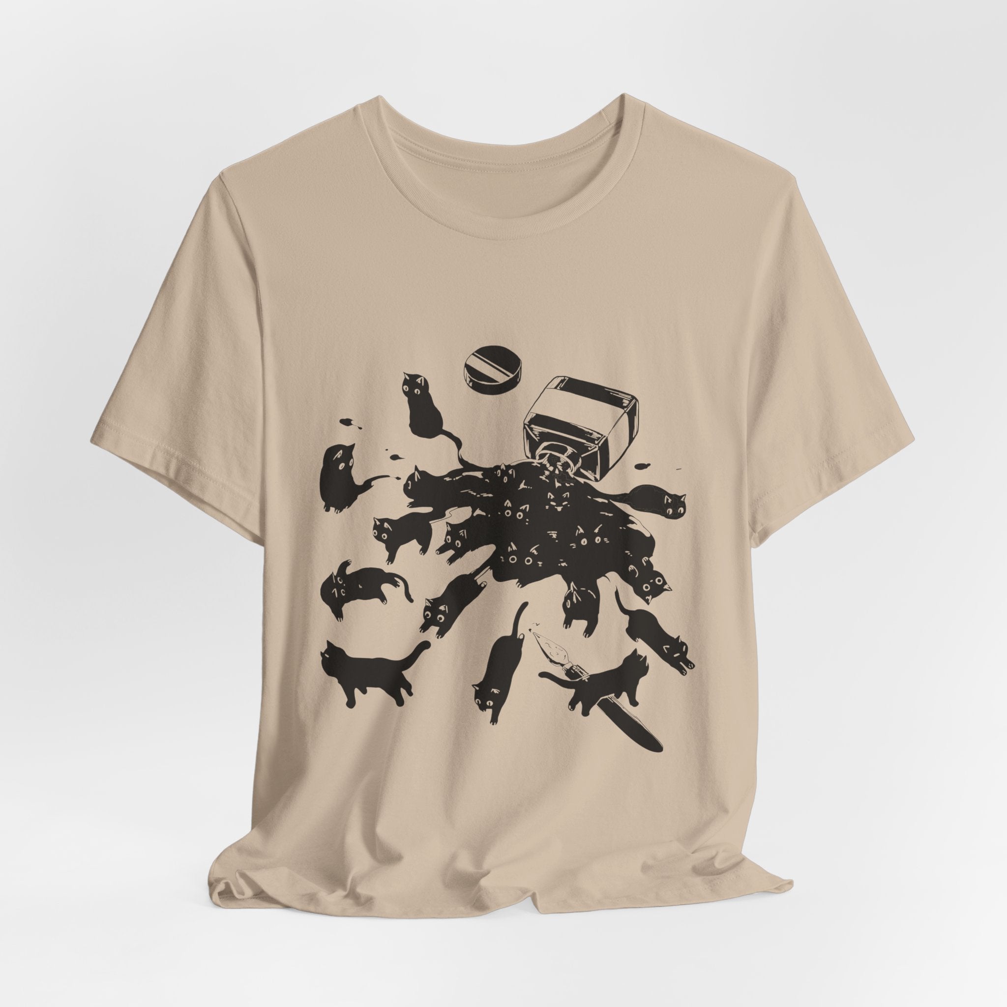 Mischievous Ink Cats T-Shirt | Cat Lover Gift