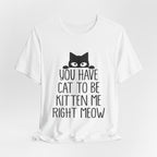 You Have Cat To Be Kitten Me Right Meow T-Shirt | Funny Cat Lover Gift